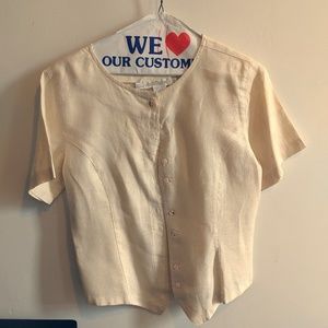 Vintage Ann Taylor Linen Shirt Sz 2